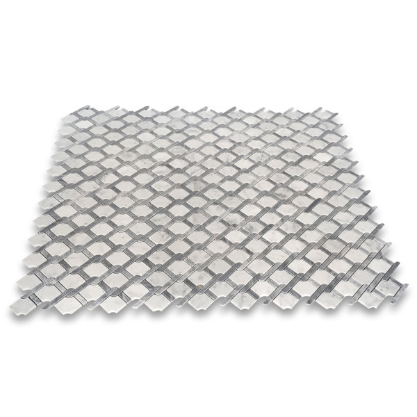 10" x 11" Marble Basketweave Mosaic Wall & Floor Tile