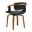 Wathen Faux Leather Upholstered Swivel Dining Arm Chair-1666778684