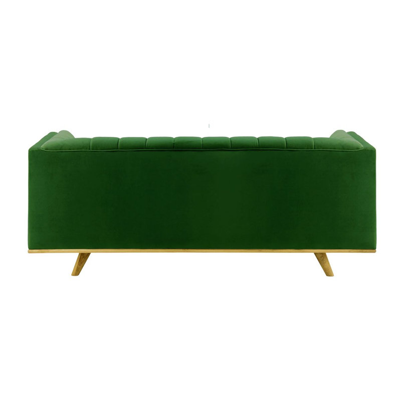 Badnath 3 Seater Velvet Sofa, Green