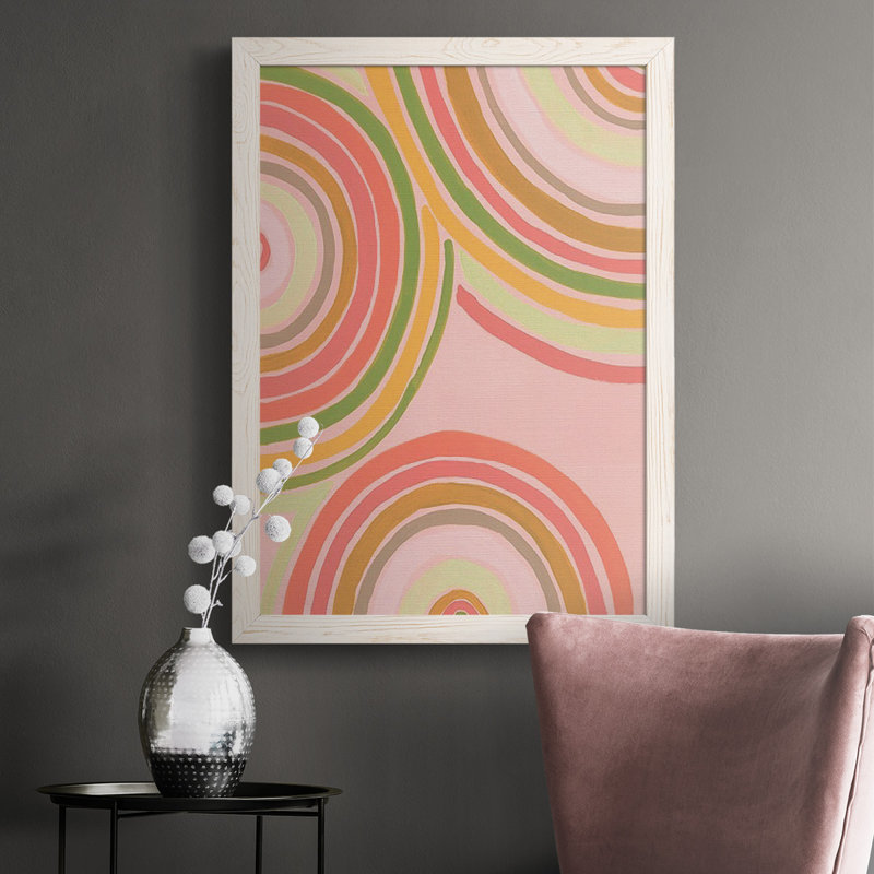 " Abstract Rainbow I ", White, 37.5" H x 27.5" W x 1" D
