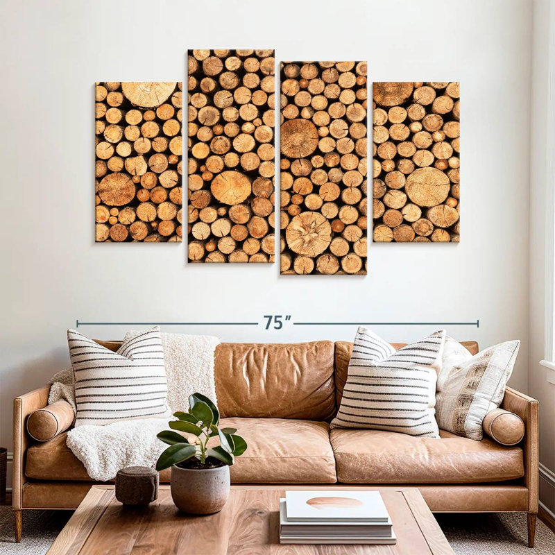 Avery Stacked Logs, 42" H x 68" W