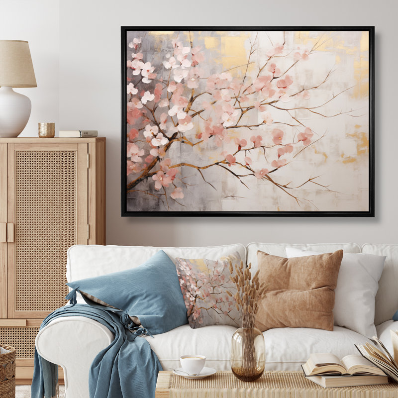 Cherry Blossom Tree Whispers Of Pink - Floral Canvas Prints65, Noir, H 12 po x l 20 po x P 1 po