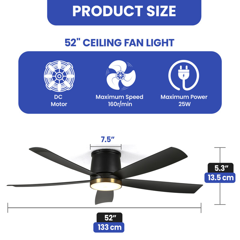 Kyshawna 52'' Ceiling Fan with LED Lights