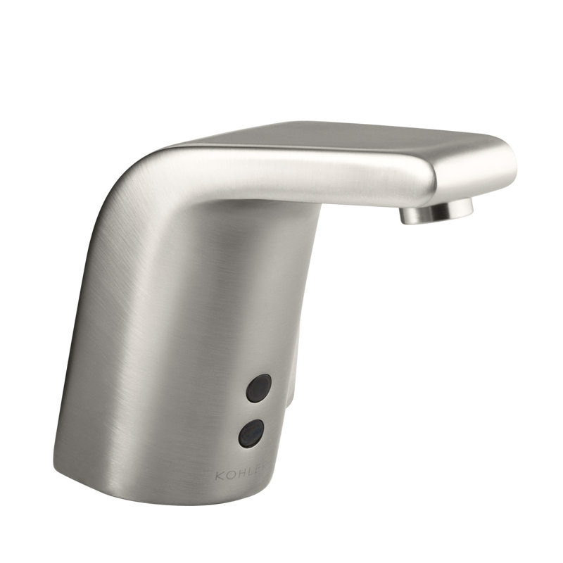 Sculpted Single-Hole Touchless Ac-Powered Commercial Bathroom Sink Faucet with Insight Technology, Temperature Mixer and 5-3/4" Spout
