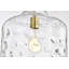 Luminaire suspendu transparent en verre à fossette - 12 po - laiton