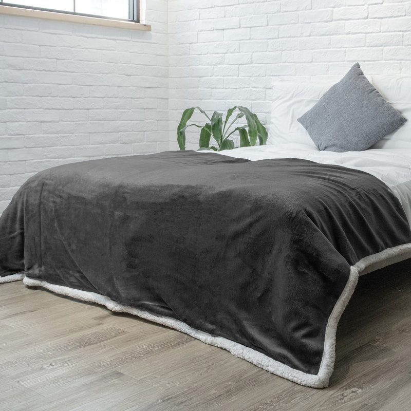 Hand Woven Throw Blanket, 60" x 80", Charcoal