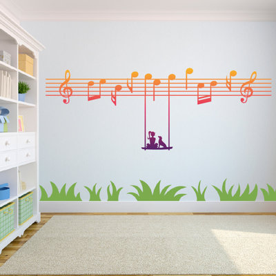 Adhésif décoratif notes musicales