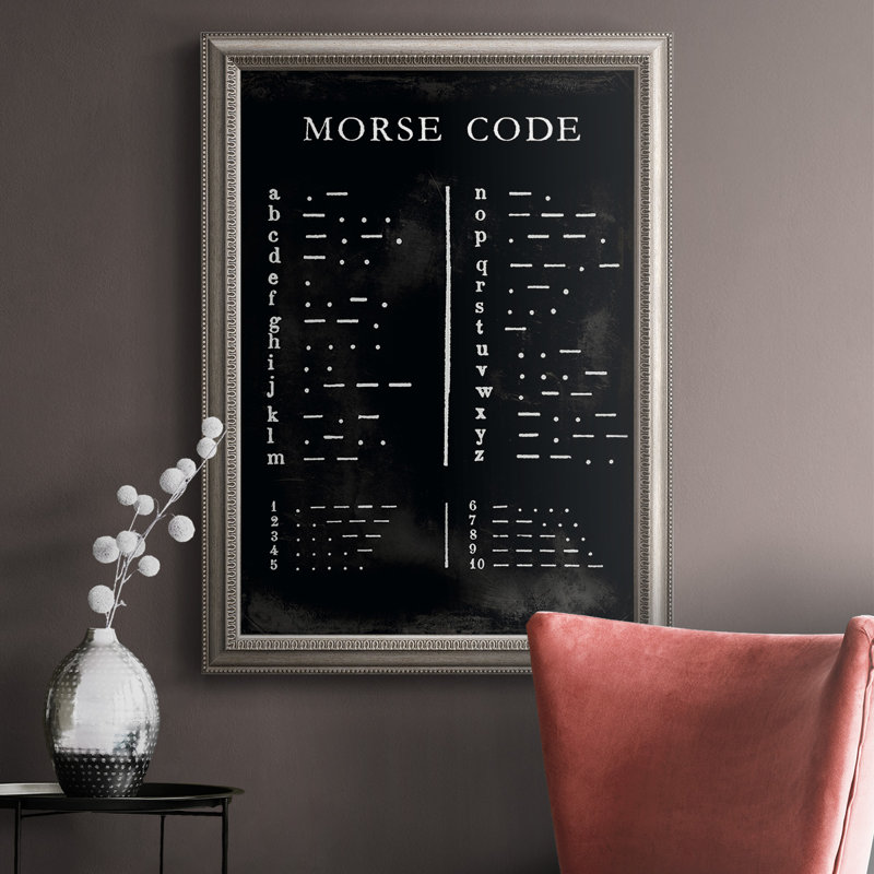 " Morse Code Chart ", 20" H x 16" W x 2.5" D