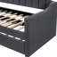 Lit de jour simple rembourré avec lit gigogne, noir - Option de couchage polyvalente Lit gigogne spacieux