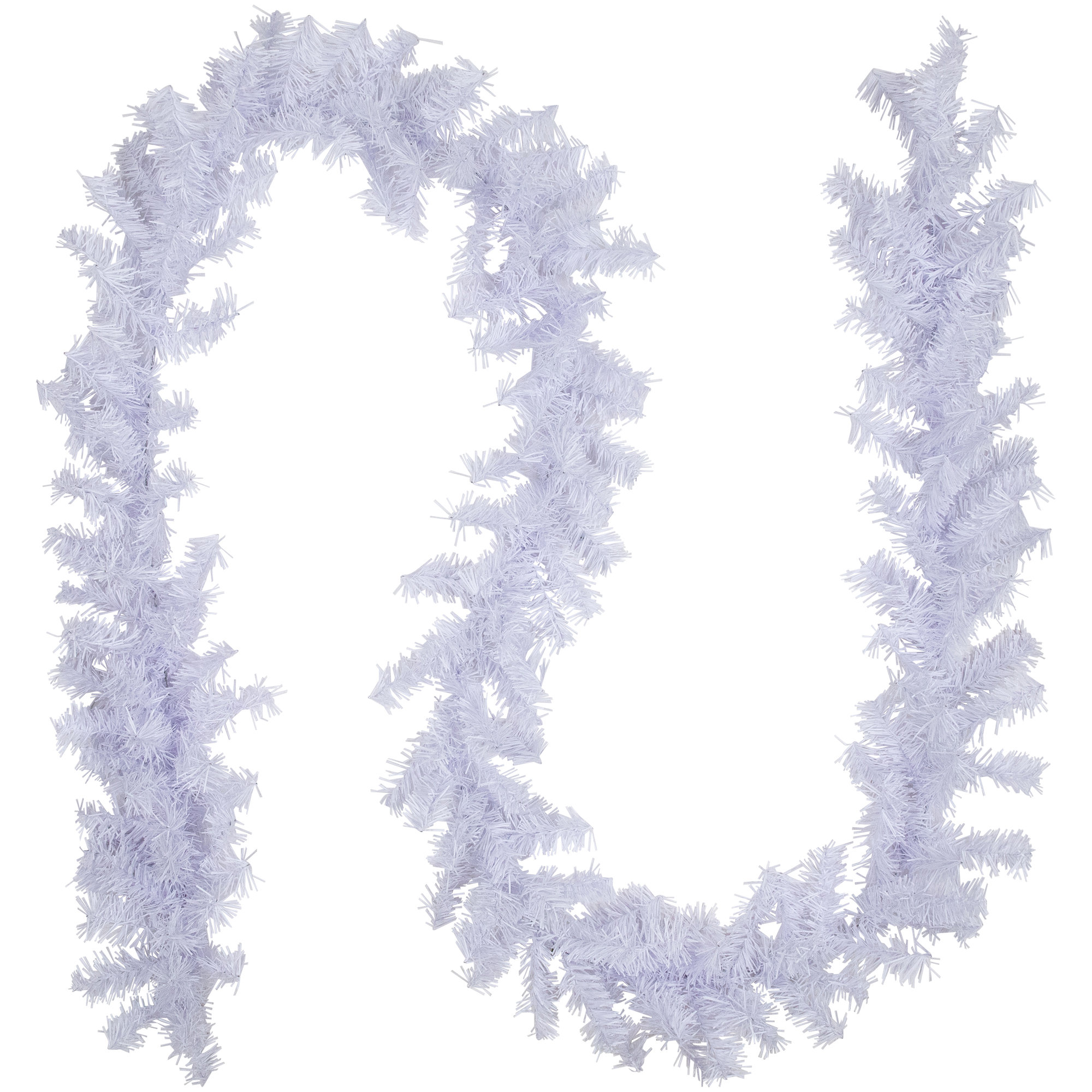 Balsam Pine Artificial Christmas Garland Unlit, White, 100' L x 12" W