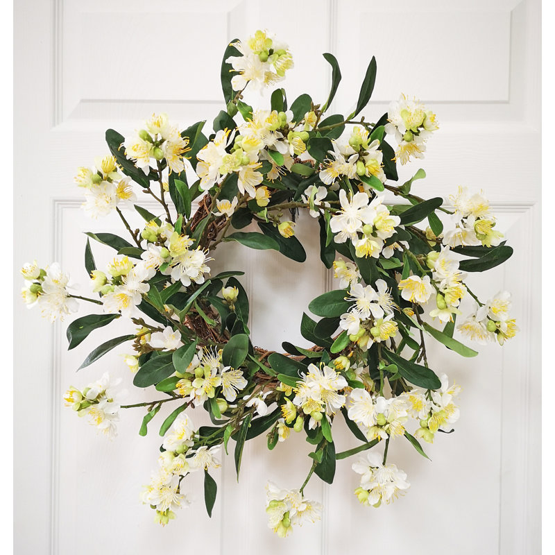 Couronne sauvage 22 po, Blanc/vert