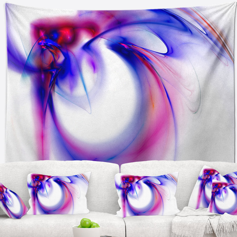 Tapisserie d'art abstrait fractal, H 50 po x l 60 po