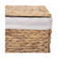 Sustainable Handwoven Lidded Hamper Sorter, Water Hyacinth