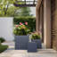 Ensemble de 3 pots à fleurs en ciment 10 po, 12 po et 16 po de hauteur-540048654
