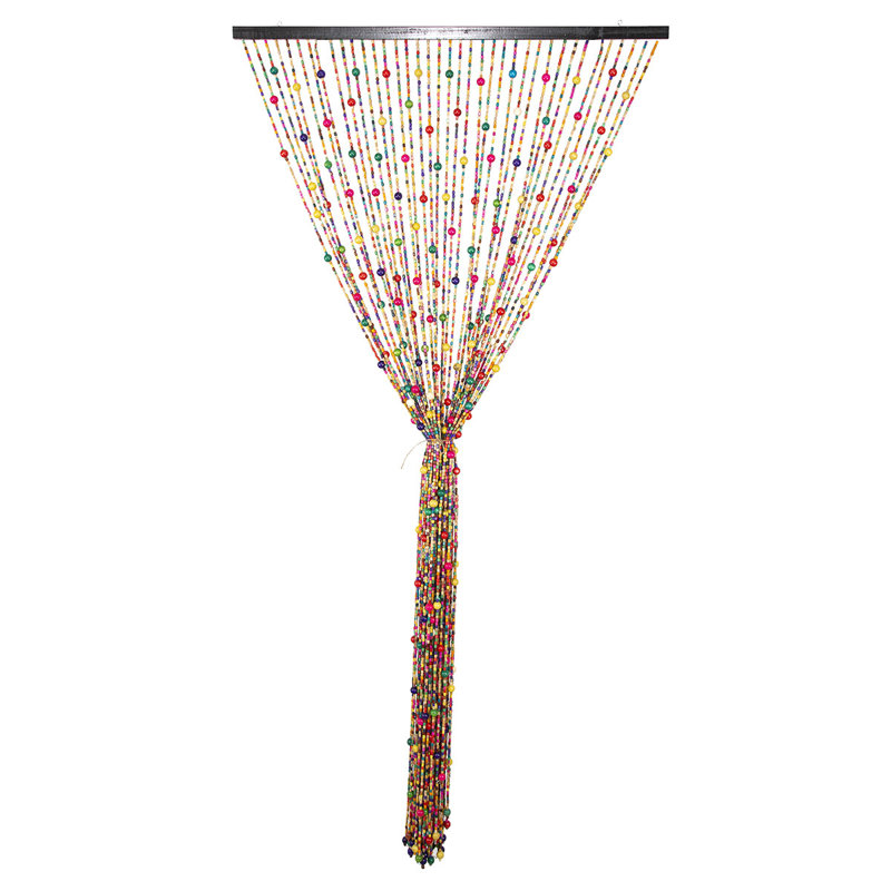 Bamboo Semi-transparent Door Curtain Single Panel