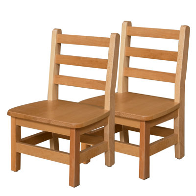 Chaise de bureau / repose-pieds en bois pour enfants Hysell