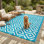Tapis d'extérieur imperméable en paille recyclée Izna
