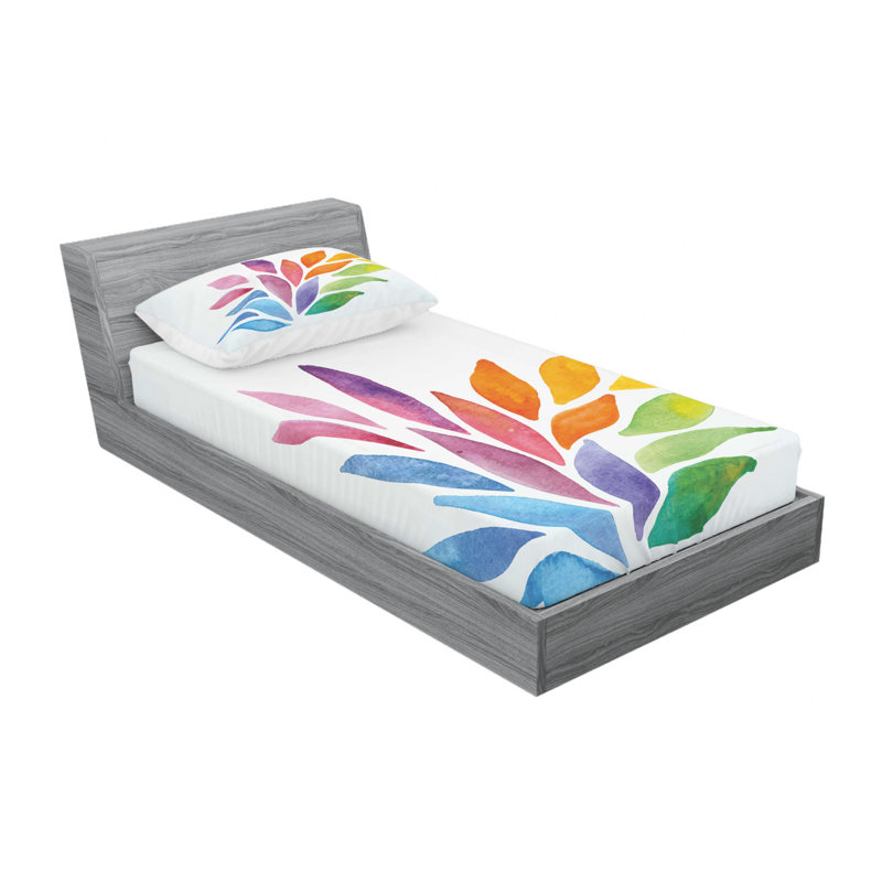 Ensemble de draps Rainbow, Ensemble de draps pour lit simple TG avec drap-hou