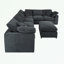 Canapé modulaire modulaire en chenille avec repose-pieds mobile-1484594233