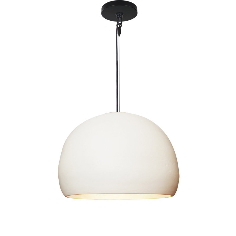 Clay 1 - Light Pendant, Black Fabric, Yes, Matte Black