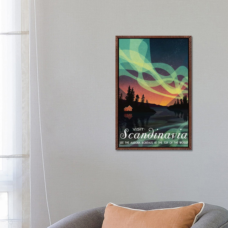 Sweden-Scandinavia by Missy Ames - Print on Canvas, 66.04 cm H x 45.72 cm W, Brown Framed Canvas