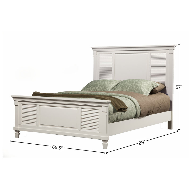 Gleda Solid and Manufactured Wood Panel Bed, Queen
