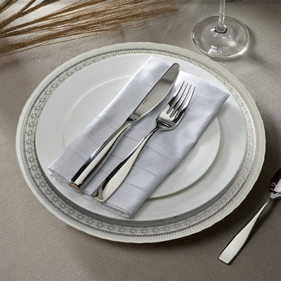 Divine Silver Glass Charger Plate 13" D