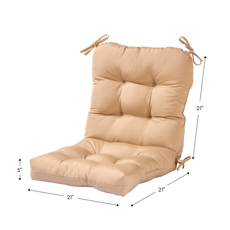 Coussin de chaise d'extérieur Lester, 2, H 21 po x l 21 po x P 21 po, Pierre