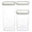 Ensemble de 3 contenants en plastique empilables en plastique