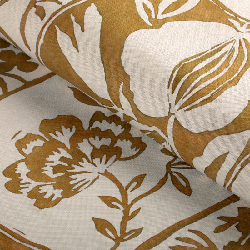 Calathea Print, Gold/Beige