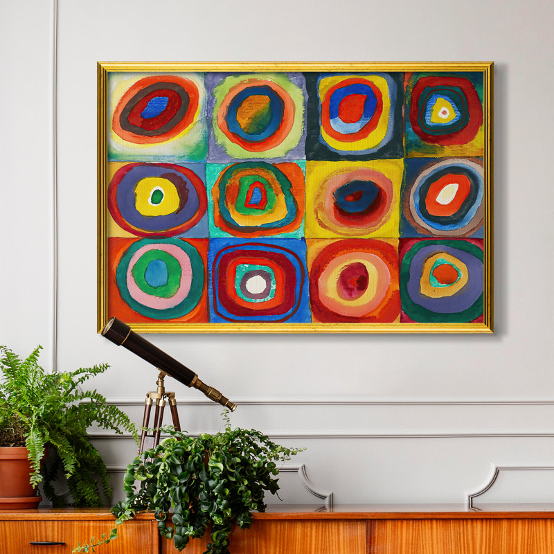 Color Study: Squares with Concentric Cercles, 1913 - Wassily Kandinsky - Toile encadrée sur mesure, 24x34 INNER SIZE