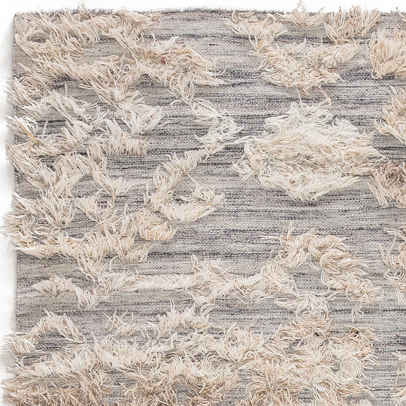 Area Rug in Pewter/Beige, Rectangle 2' x 3'