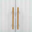Armoire de rangement 3 portes avec poignées en métal Cabinets, l 48 po x P 17,7 po x H 31,9 po | Contemporain | Blanc cassé