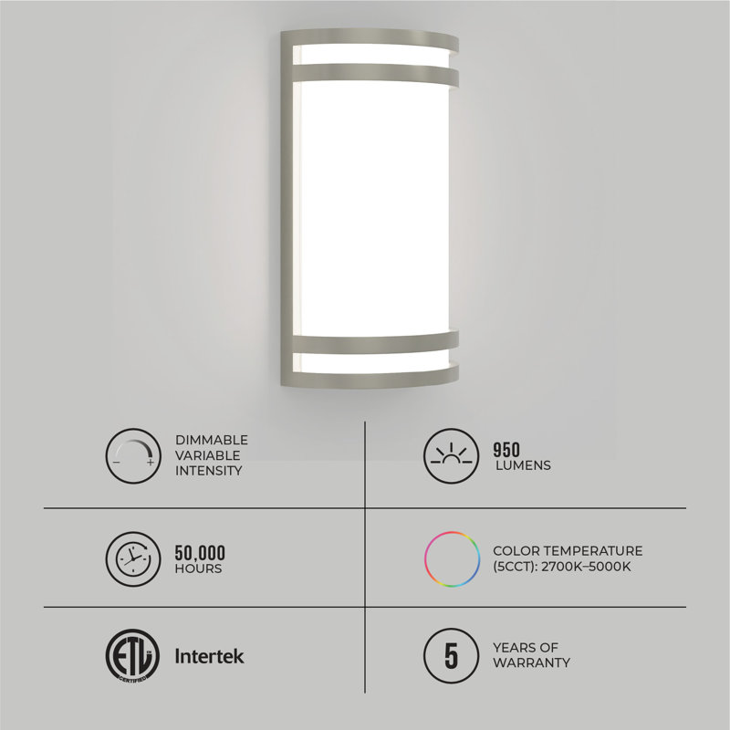 10-Inch LED Wall Mount Light Fixture - 15W Dimmable Modern Wall Sconce