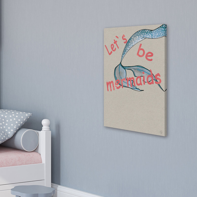 Crespin Let'S Be Mermaids Tail - Single Picture Frame Painting on Canvas, 91cm H x 61cm W