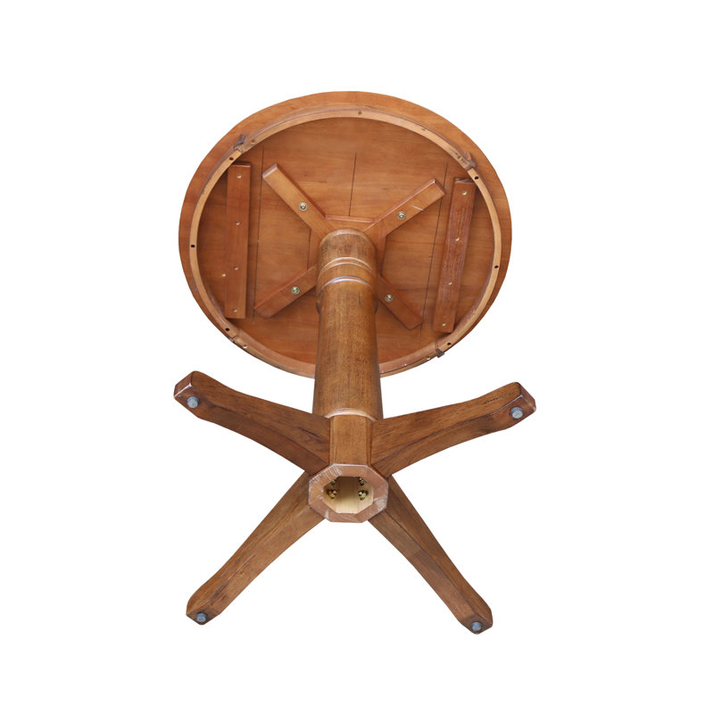 Table de salle à manger Gianluka, H 35,9 po x L 30 po x l 30 po, Chêne vieilli