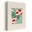Festive Candy Cane Bow Abstract Contemporary Winter Landscape Wall Art Print by Dominique Vari - Wrapped Canvas Print-250377733