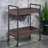 Jerrick Walnut & Black Finish Serving Cart