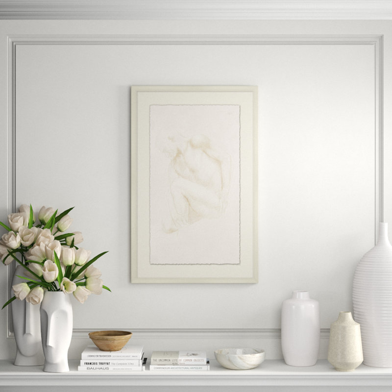 Male Nude 3' Framed Print on Glass