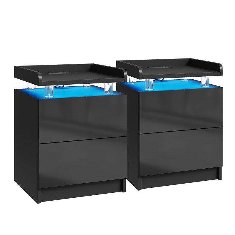 45cm W Acrylic Bedside Table
