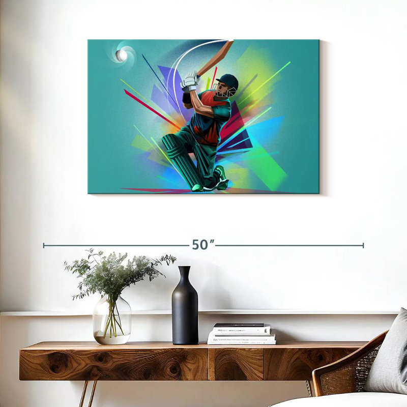 Sireci Cricket Player, 24" H x 36" W