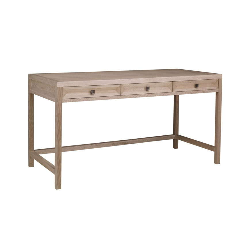 Banks Solid Wood Writing Desk, Sahara