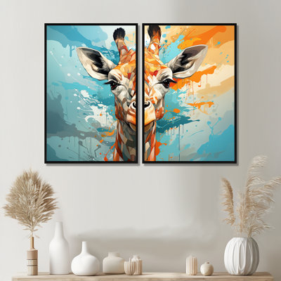 Giraffe Elegant Geometric - Animals Giraffe Wall Decor