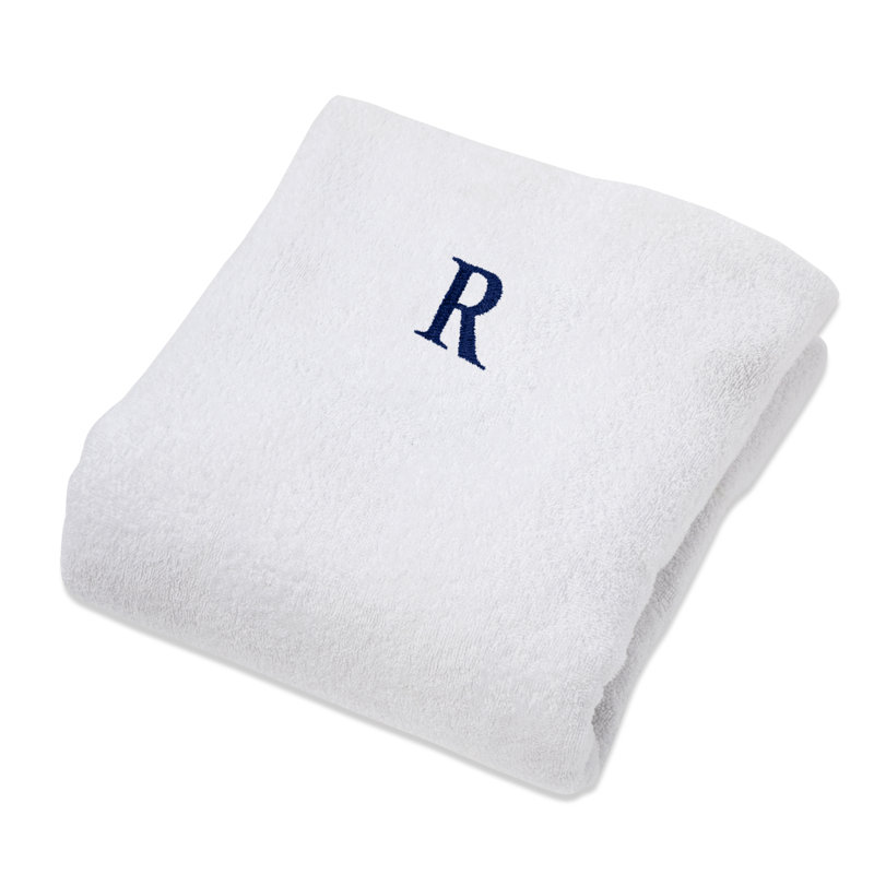 100% Combed Cotton Terry Monogrammed Patio Chaise Lounge Chair Cover, R