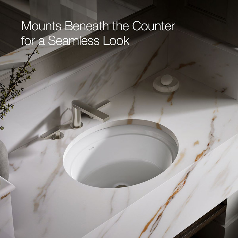 Artifacts 21-1/4 In. Oval Undermount Bathroom Sink