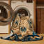 Tapis brun français lavable à la machine-1823611154