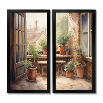 Cottage Cottage Garden - paysage, impressions sur toile, paysages verts, art mural 2 pièces