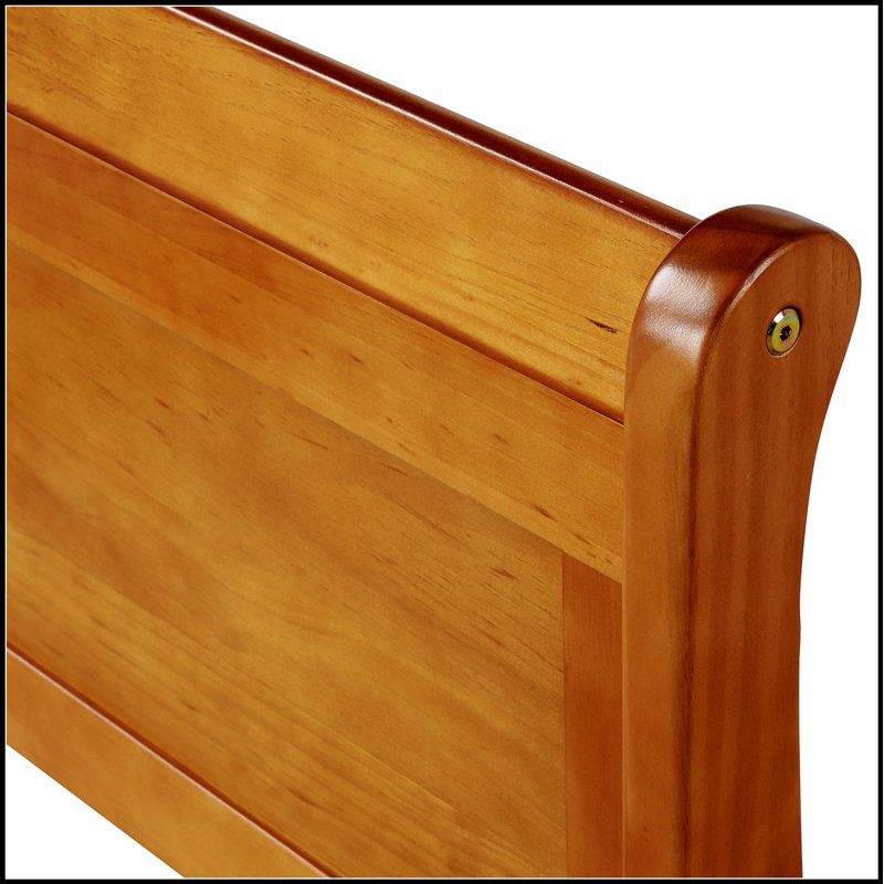 Lit plateforme en bois avec tête et pied de lit intégrés, sommier élégant et minimaliste pour les chambres à coucher modernes.