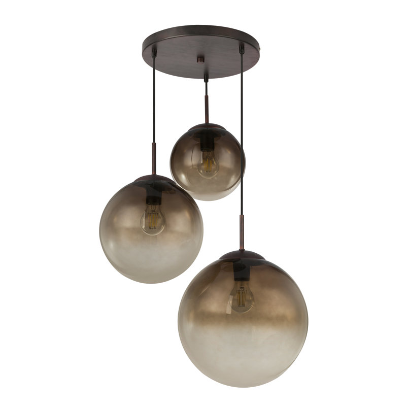 Greenway 3-Light Cluster Pendant, Black