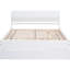 Lit blanc brillant avec lit gigogne simple et 2 tiroirs fonctionnels modernes et pratiques-88844405-88844406